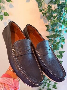 Allen Edmonds  Dark Green Leather Penny Loafers